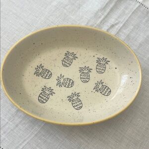 Meritage Speckled Oval Serving Dish with a Pineapple Design